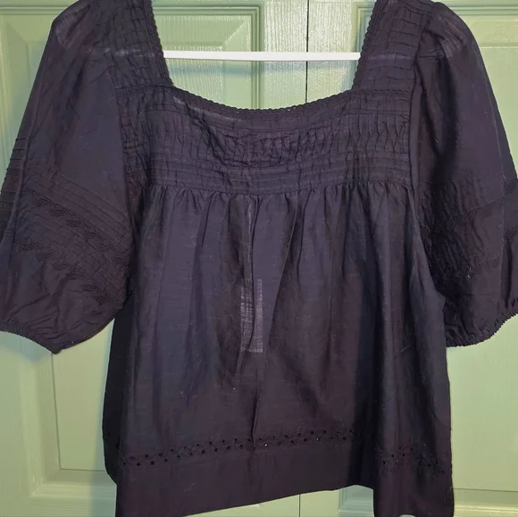 Calypso St Barth NWT Dark Blue Cotton Top (Size M) Cute - Picture 3 of 8